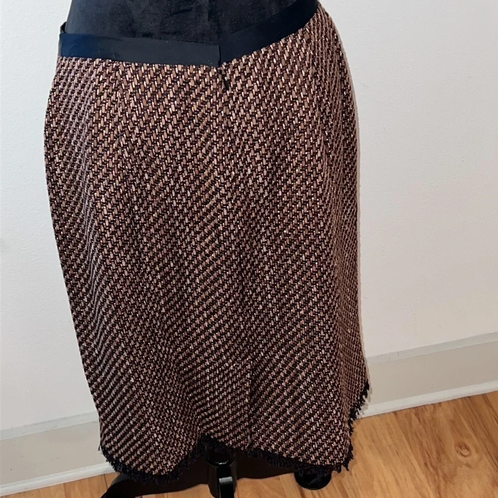 DD Collection brown copper black skirt blazer‎ suit Sz 12